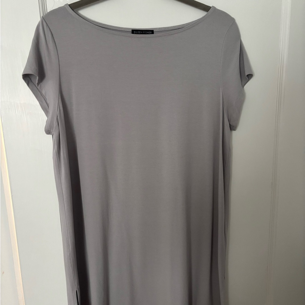 Eileen Fisher Light Gray Casual top size large